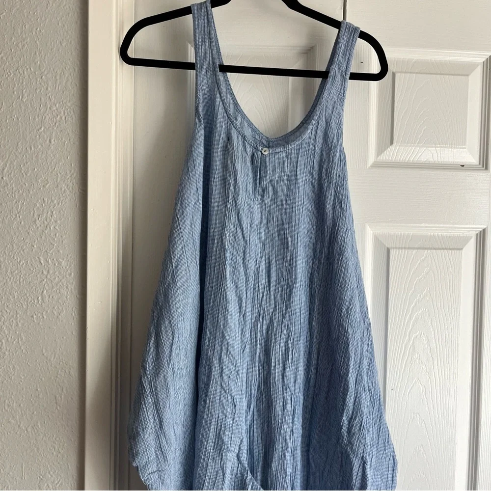 NWT HATCH Maternity The Wrap Around Jumpsuit Blue Gingham Size 2